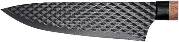 knurling knife blade finish, real photo